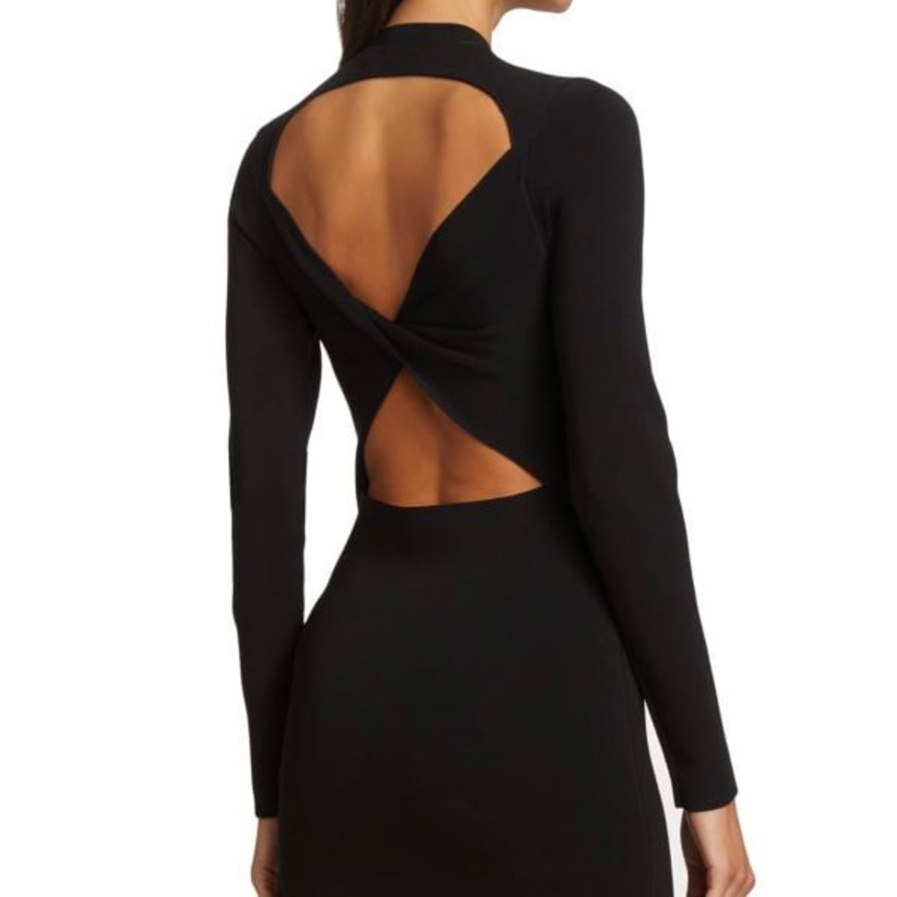 Alice + Olivia Black Backless Dress